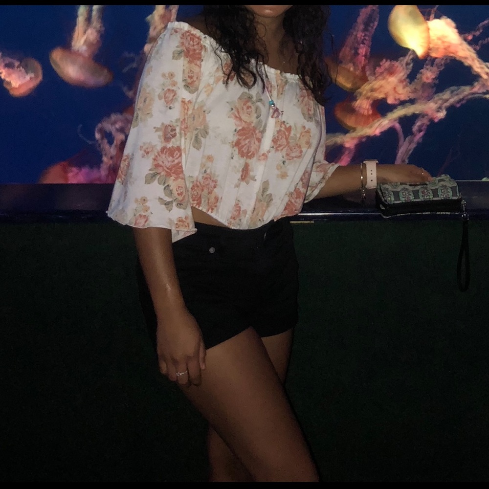 Off the shoulder crop top